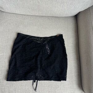 Savage X Fenty Black Zebra Mini Skirt